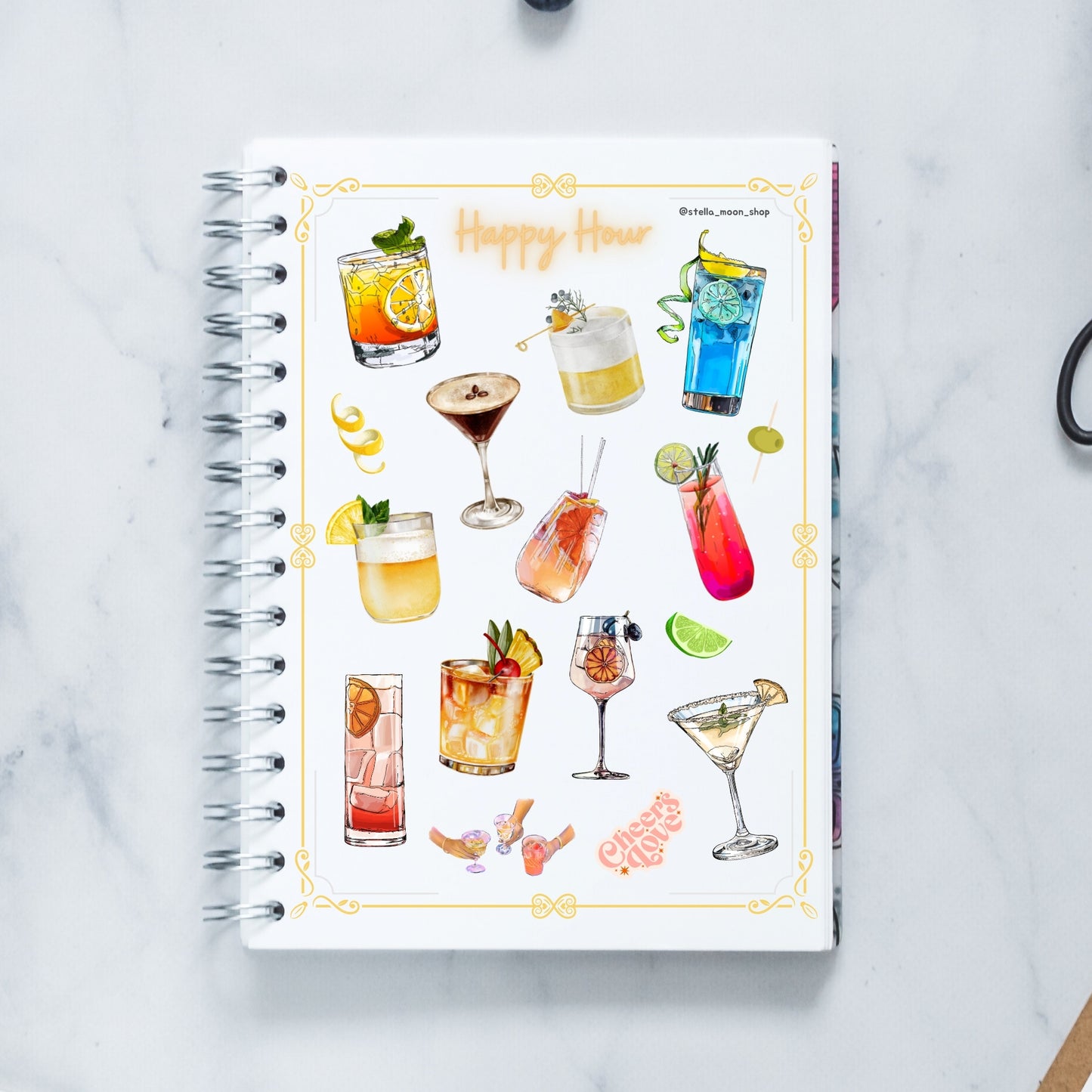 Happy Hour Sticker Sheet - The Stella Moon Shop