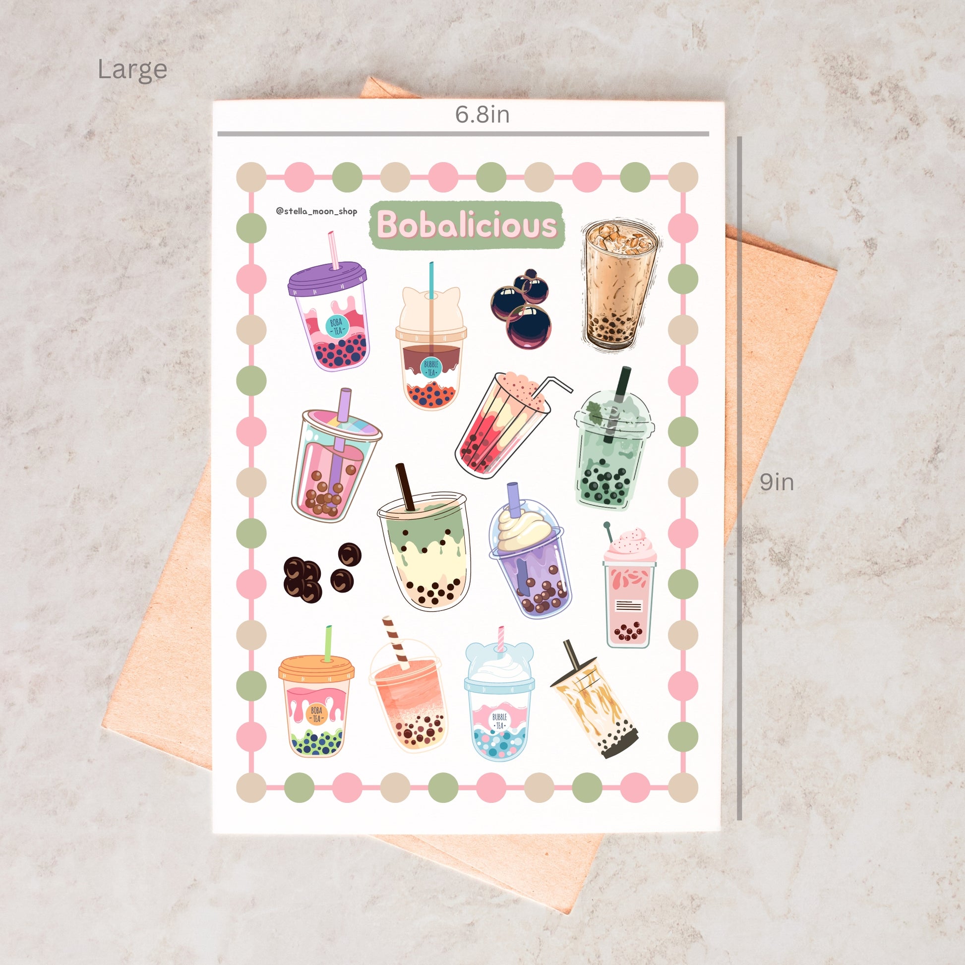 Bobalicious Sticker Sheet - The Stella Moon Shop