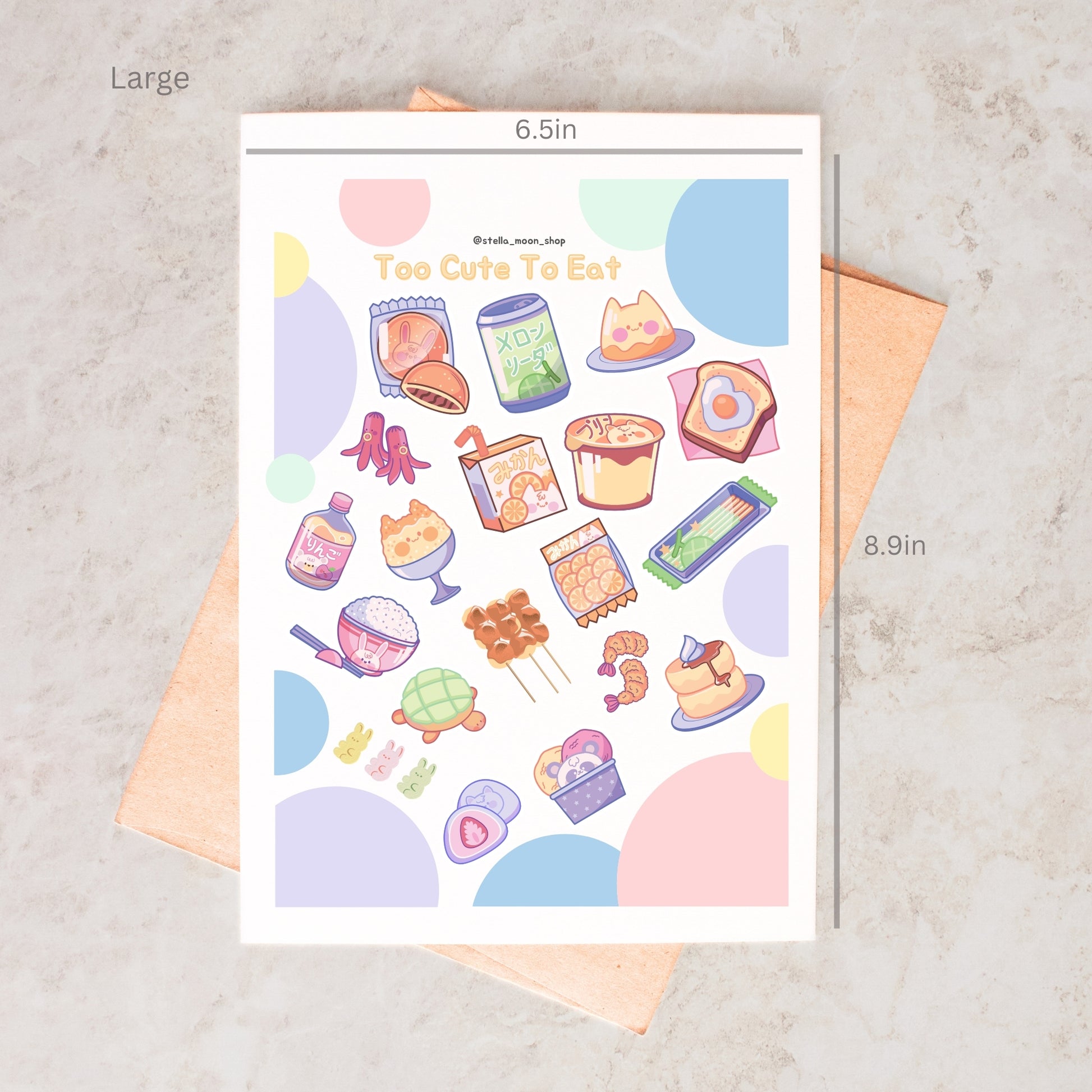 Too Cute To Eat Sticker Sheet - The Stella Moon Shop