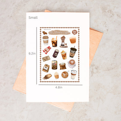 All I Need Is Coffee Sticker Sheet - The Stella Moon Shop