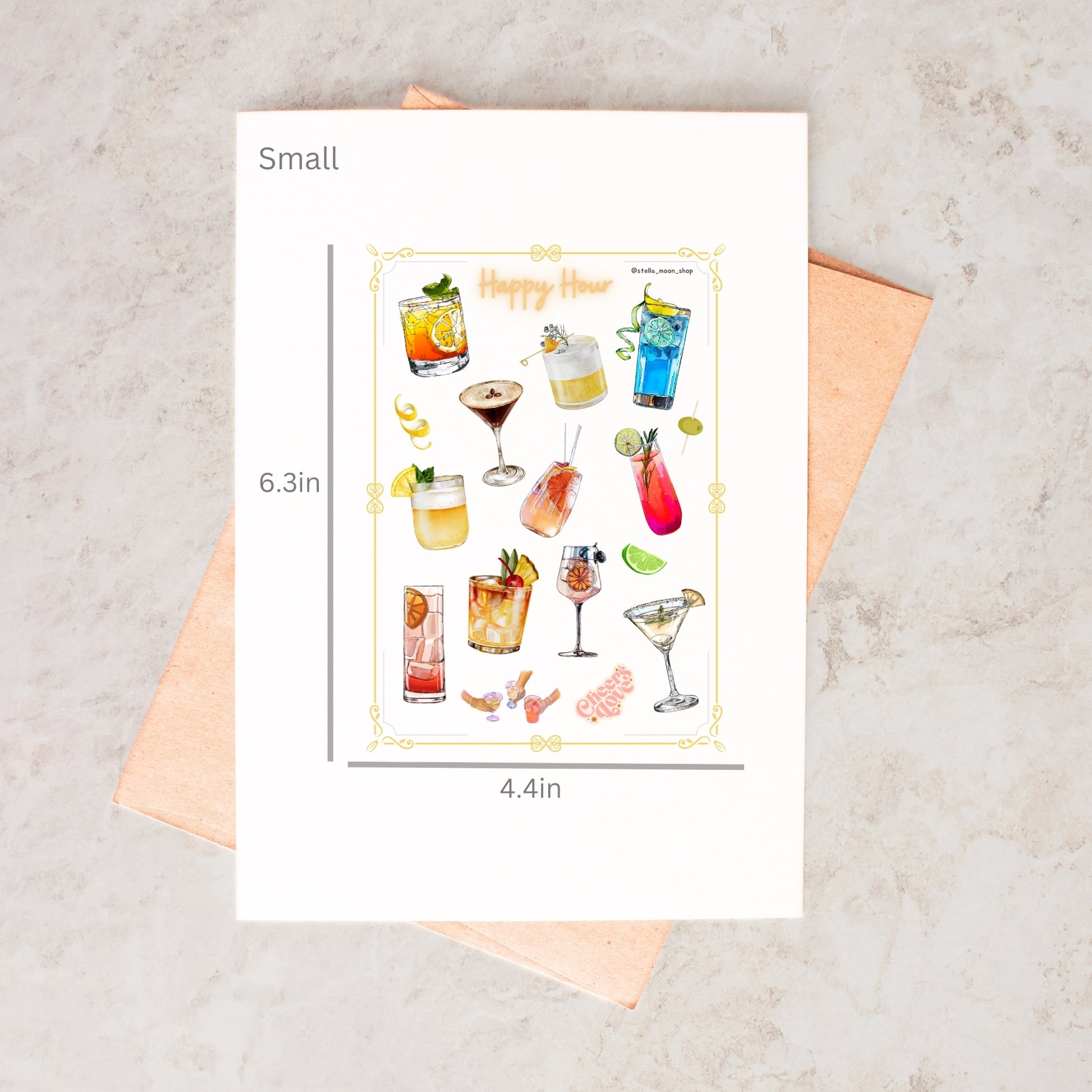 Happy Hour Sticker Sheet - The Stella Moon Shop