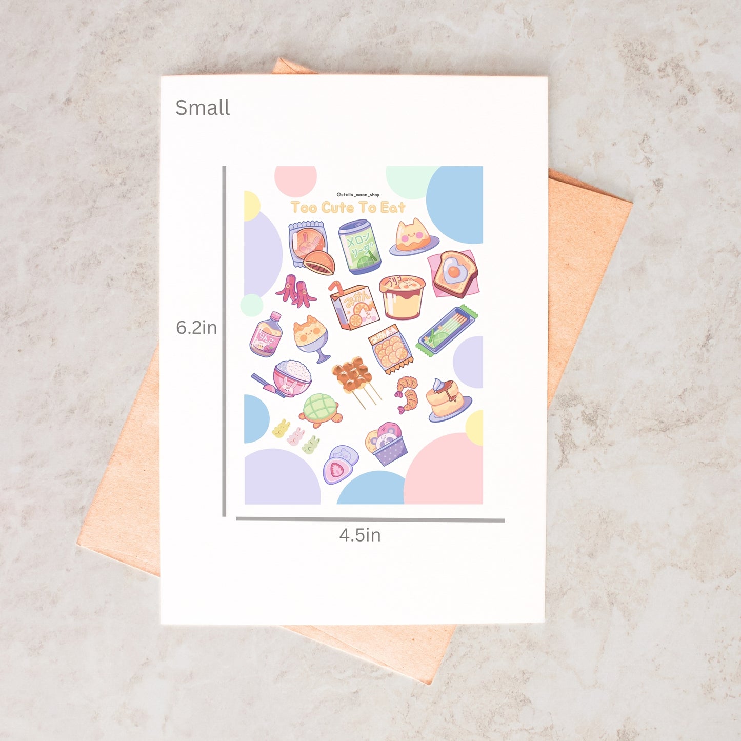 Too Cute To Eat Sticker Sheet - The Stella Moon Shop