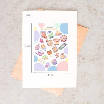 Too Cute To Eat Sticker Sheet - The Stella Moon Shop