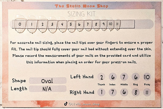 Press-On Nails Sizing Kit - The Stella Moon Shop