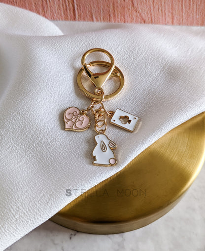 Peach Bunny Keychain - The Stella Moon Shop