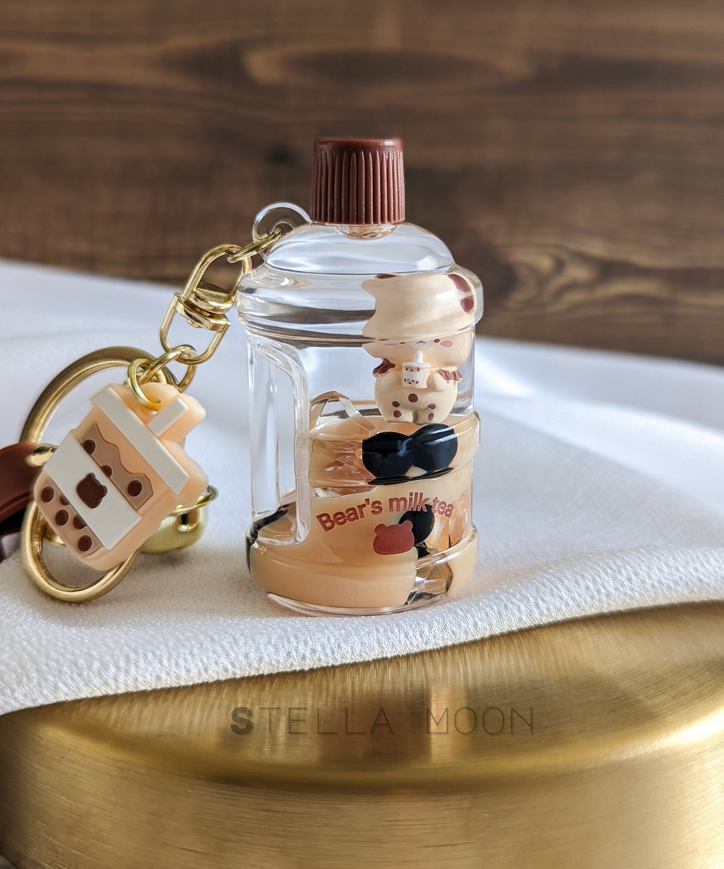 Boba Bear Liquid Keychain - The Stella Moon Shop