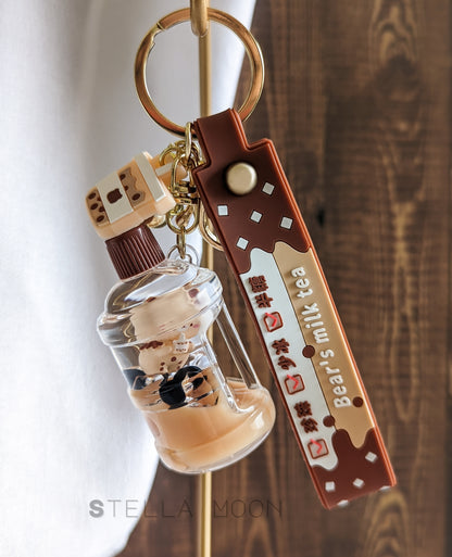 Boba Bear Liquid Keychain - The Stella Moon Shop