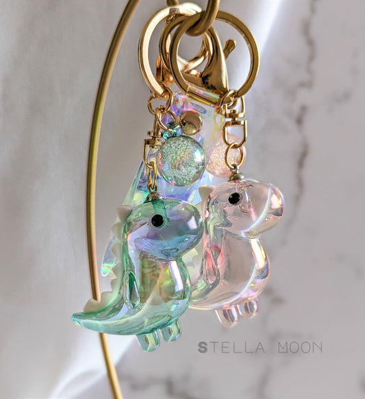 Iridescent Dinosaur Keychain - The Stella Moon Shop