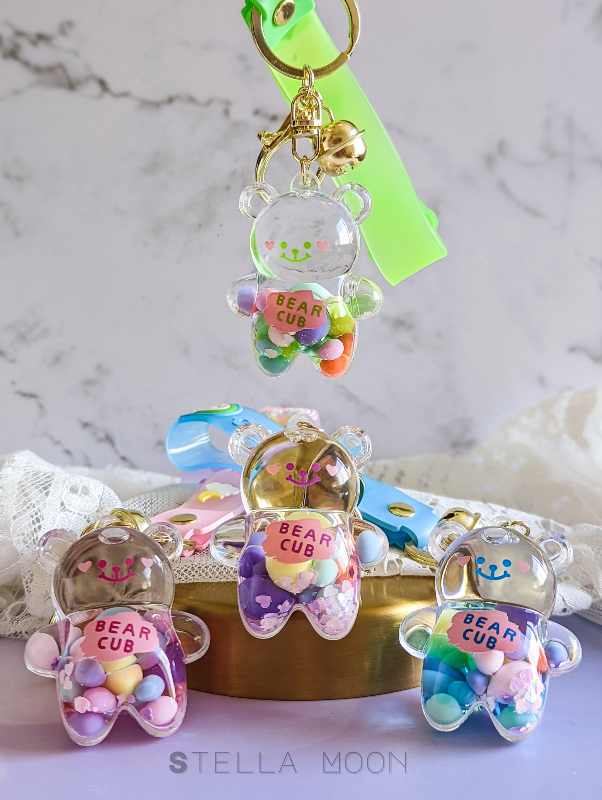 Candy Bear Liquid Keychain - The Stella Moon Shop