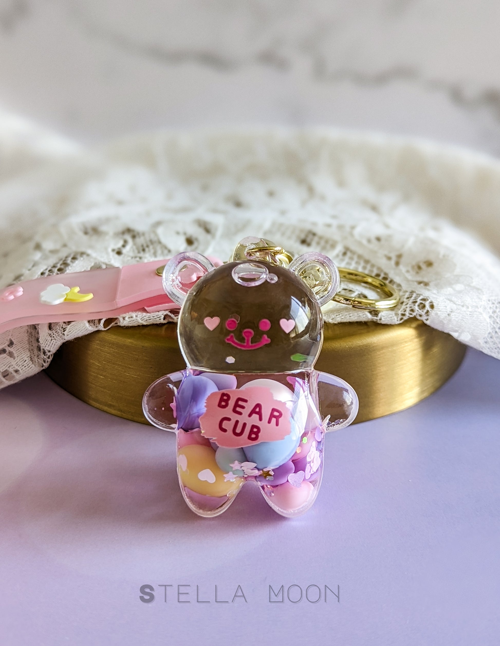 Candy Bear Liquid Keychain - The Stella Moon Shop