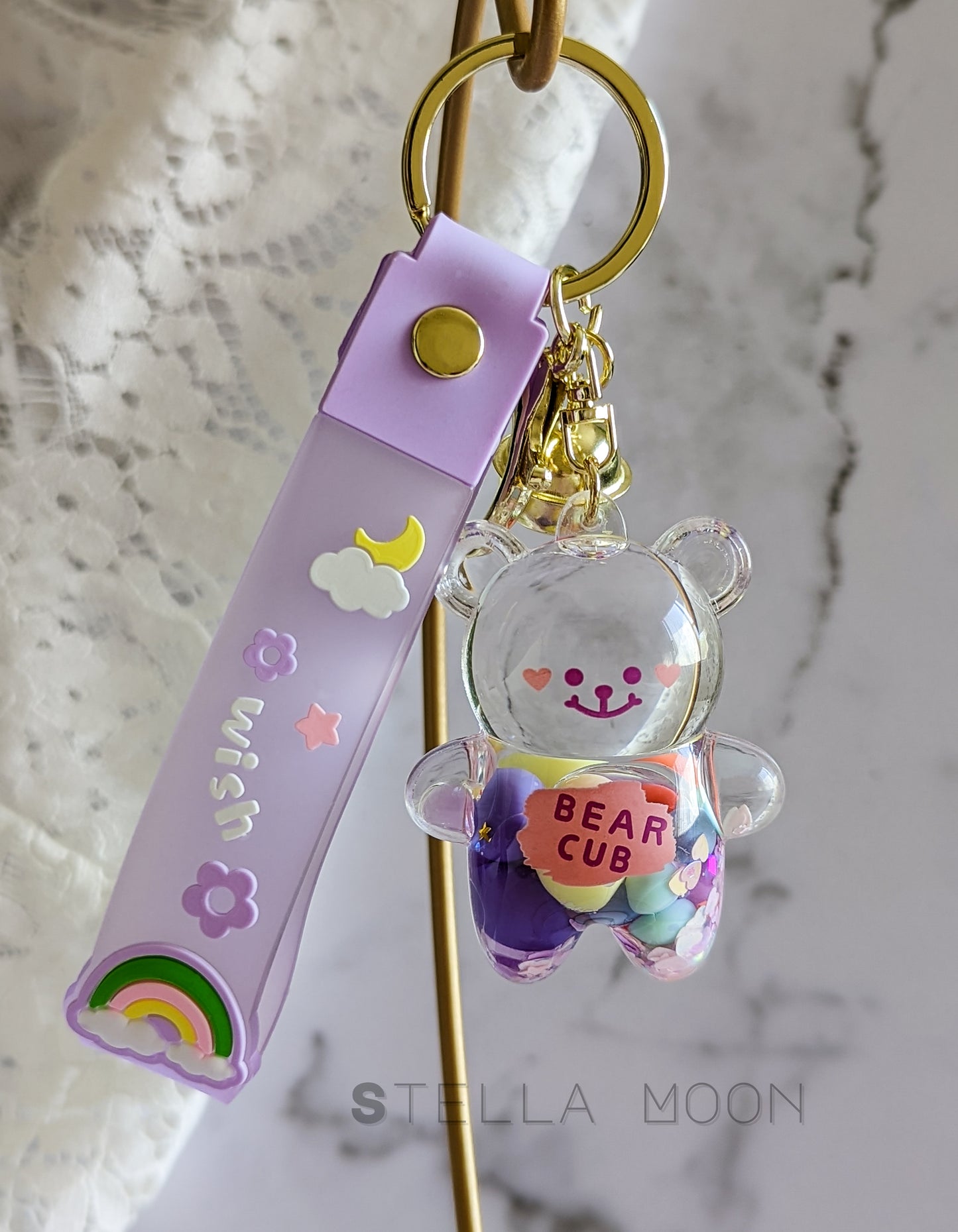 Candy Bear Liquid Keychain - The Stella Moon Shop