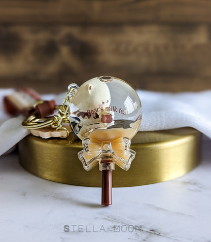 Boba Bear Liquid Keychain - The Stella Moon Shop