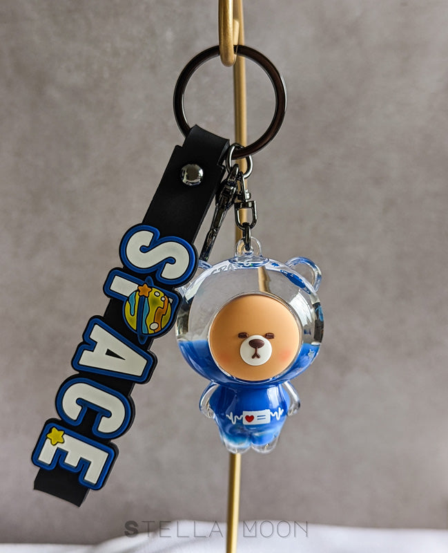 Space Animals Liquid Keychain - The Stella Moon Shop