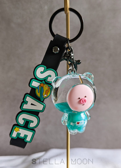 Space Animals Liquid Keychain - The Stella Moon Shop