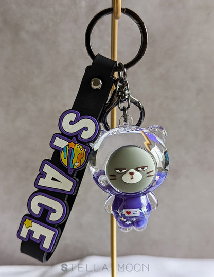 Space Animals Liquid Keychain - The Stella Moon Shop