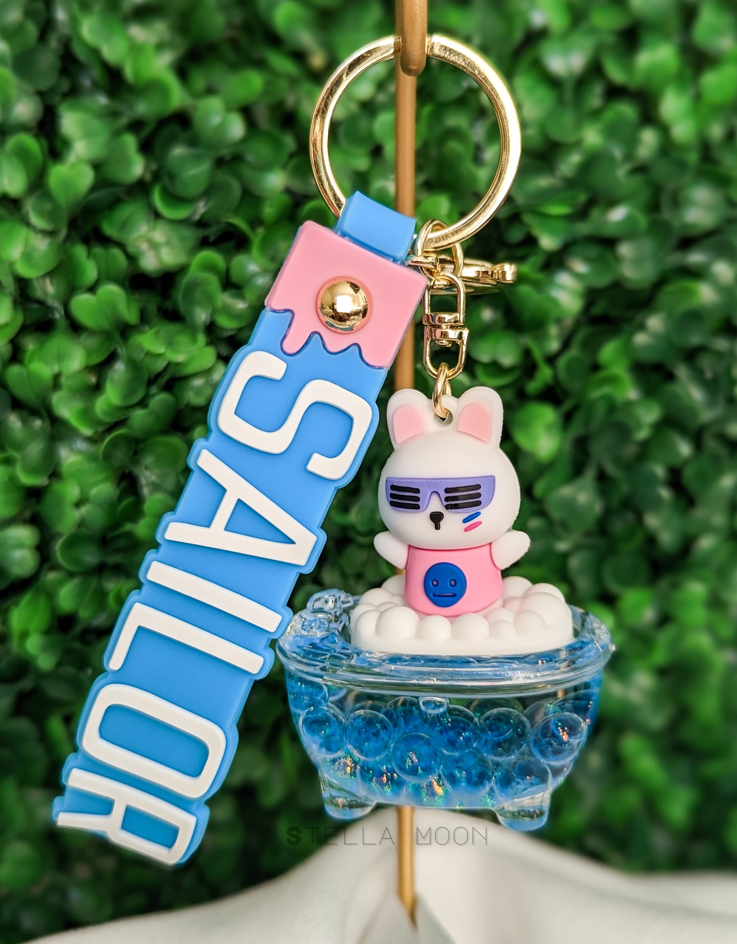 Bubble Bath Party Liquid Keychain - The Stella Moon Shop