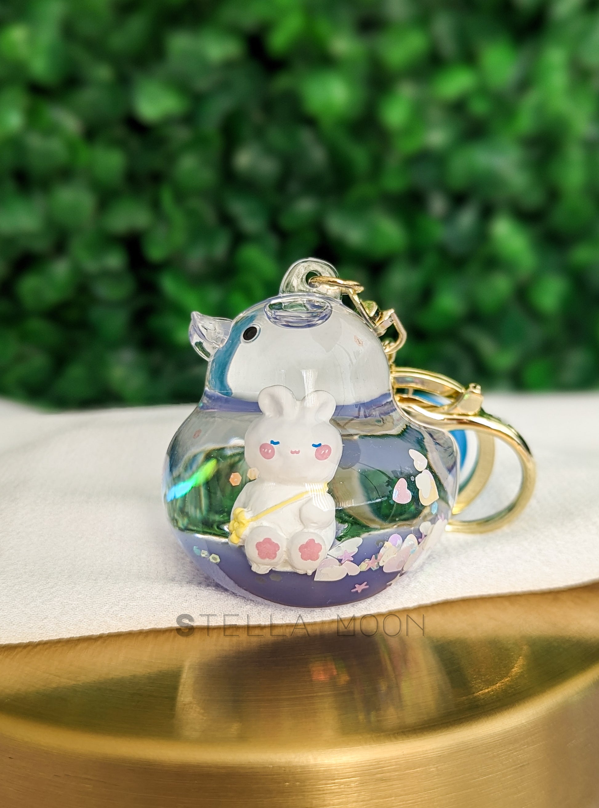 Bunny Liquid Keychain - The Stella Moon Shop