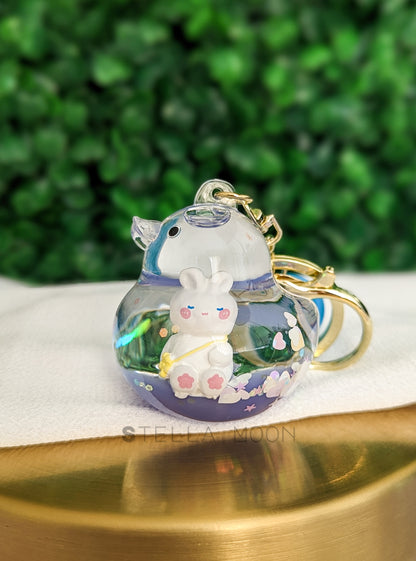 Bunny Liquid Keychain - The Stella Moon Shop