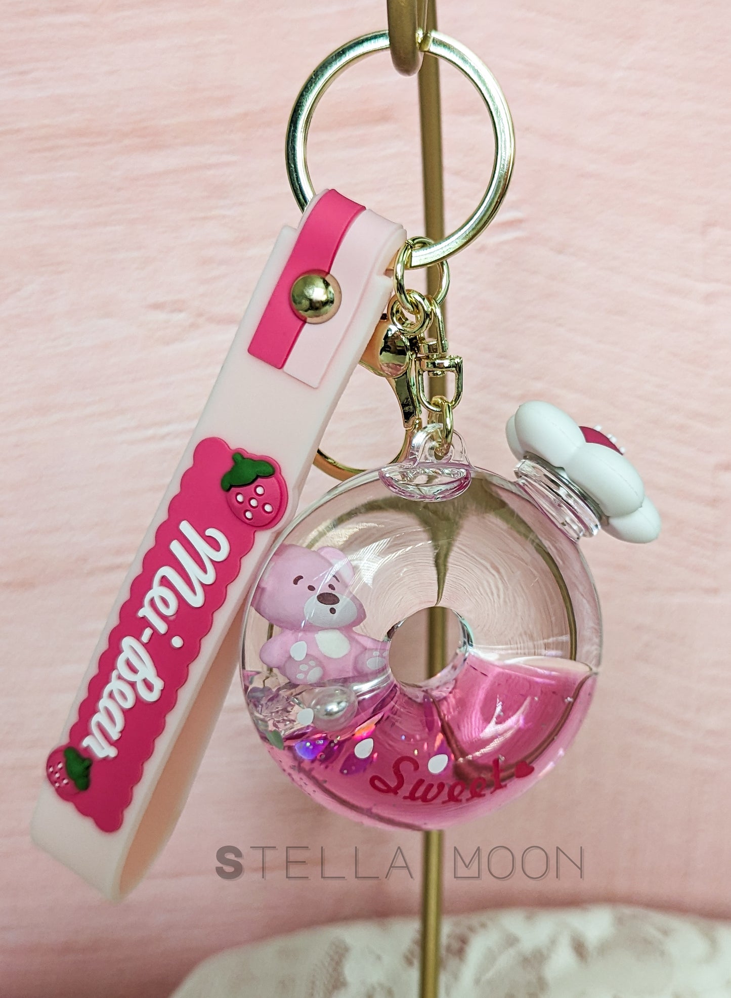 Spinning Flower Liquid Keychain - The Stella Moon Shop