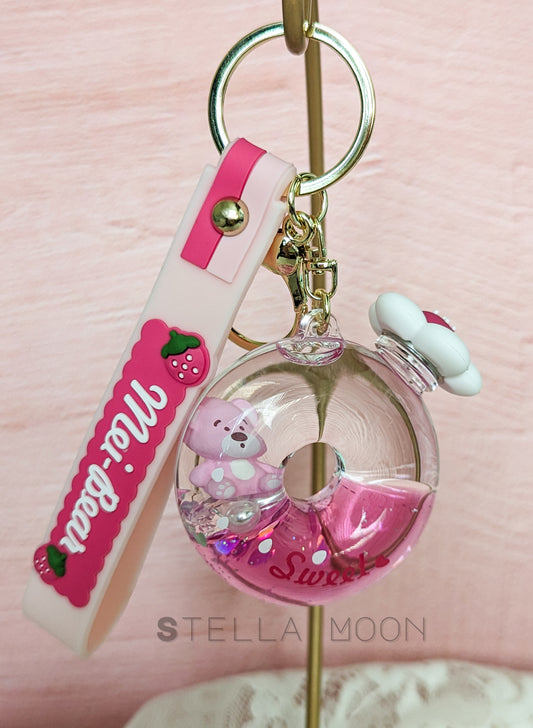 Spinning Flower Liquid Keychain - The Stella Moon Shop