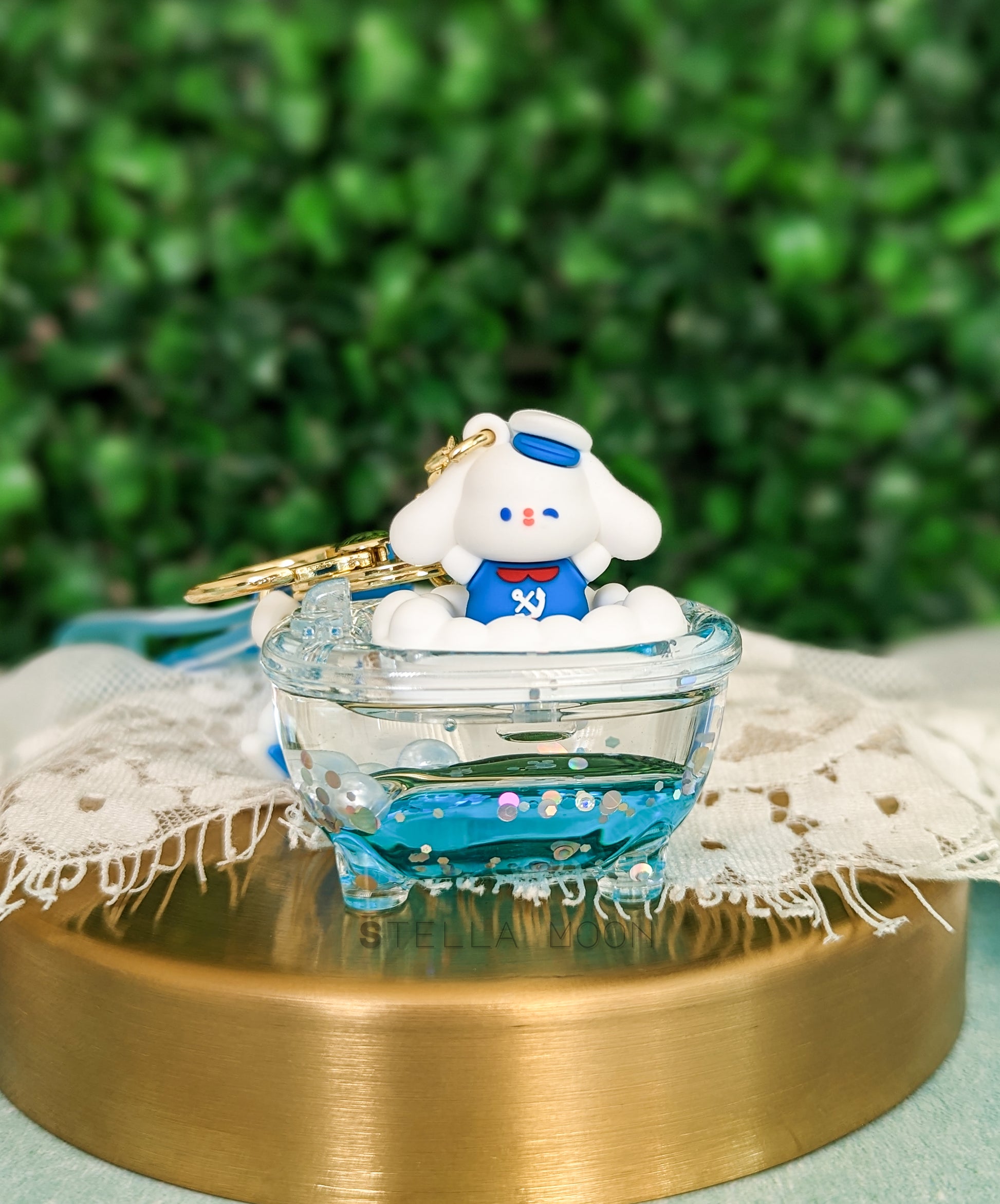 Bubble Bath Sailor Liquid Keychain - The Stella Moon Shop