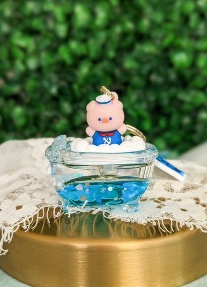 Bubble Bath Sailor Liquid Keychain - The Stella Moon Shop