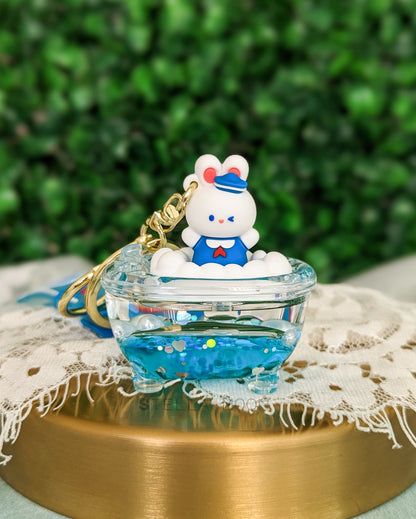 Bubble Bath Sailor Liquid Keychain - The Stella Moon Shop