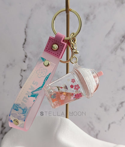 Sakura Liquid Keychain - The Stella Moon Shop