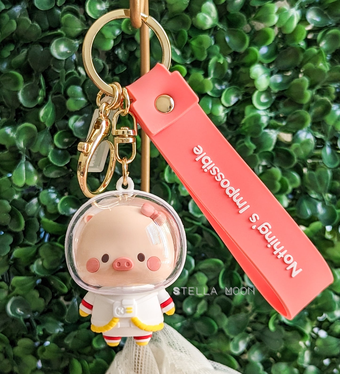 Astronaut Pigs Keychain - The Stella Moon Shop