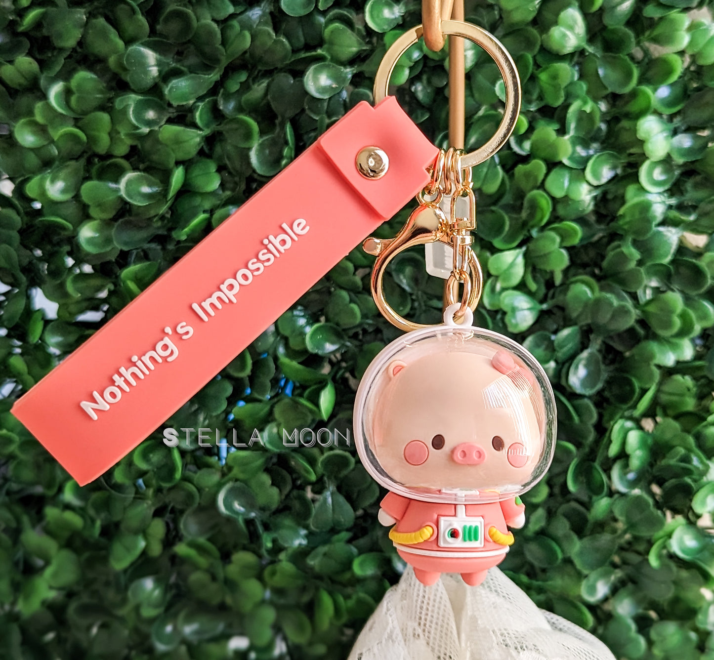 Astronaut Pigs Keychain - The Stella Moon Shop