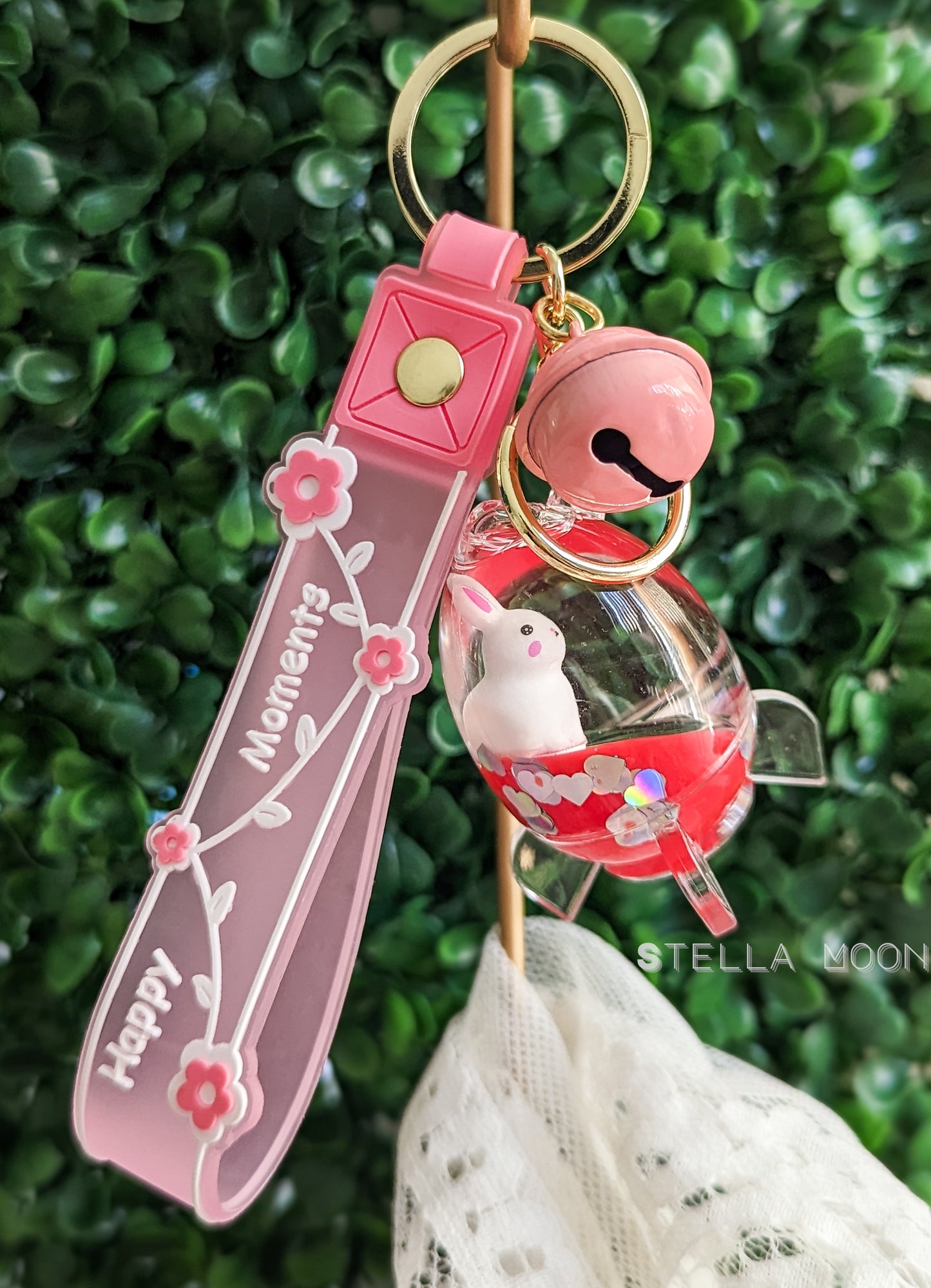 Rocket Bunny Liquid Keychain - The Stella Moon Shop