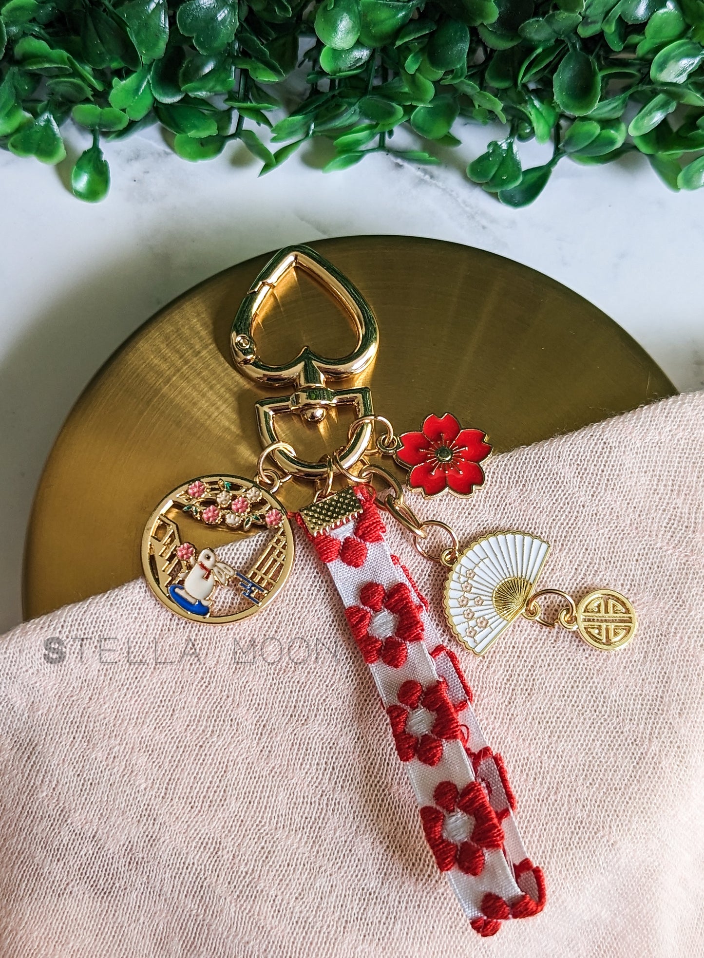 Bunny Ribbon Keychain - The Stella Moon Shop