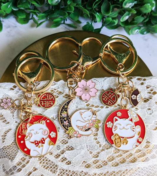 Cat & Bunny Keychain - The Stella Moon Shop