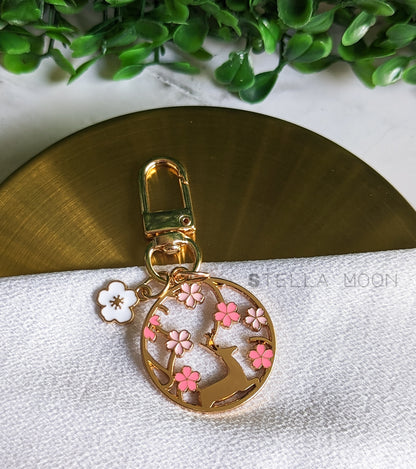 Flower Bunny & Cat Keychain - The Stella Moon Shop