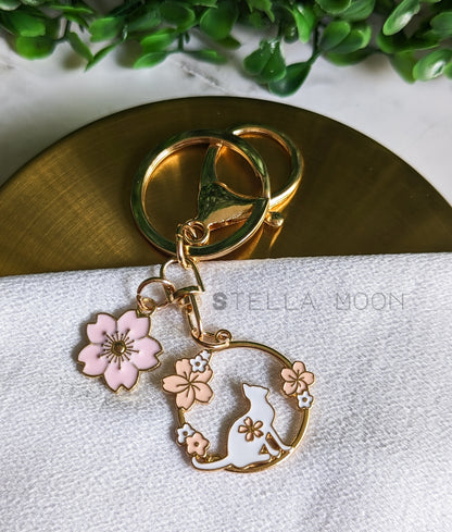 Flower Bunny & Cat Keychain - The Stella Moon Shop