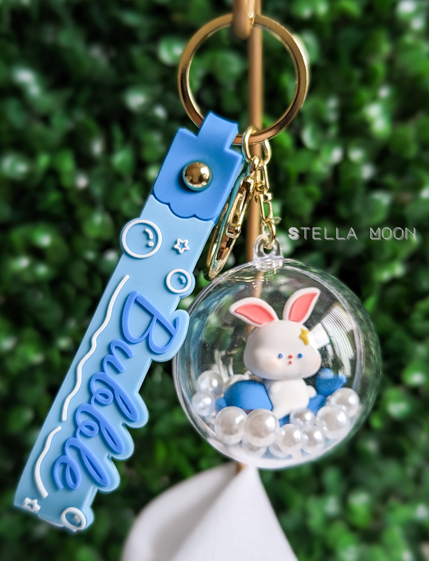 Bubble Bunny Shaker Keychain - The Stella Moon Shop