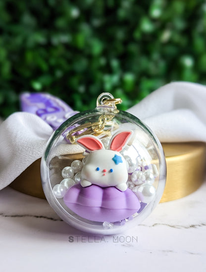 Bubble Bunny Shaker Keychain - The Stella Moon Shop