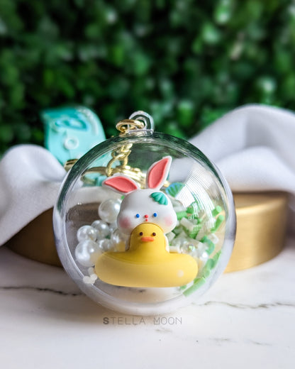 Bubble Bunny Shaker Keychain - The Stella Moon Shop