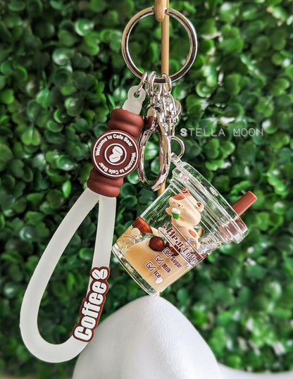 Coffee Liquid Keychain - The Stella Moon Shop