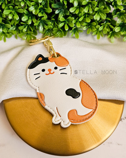 Leather Cat Keychain - The Stella Moon Shop