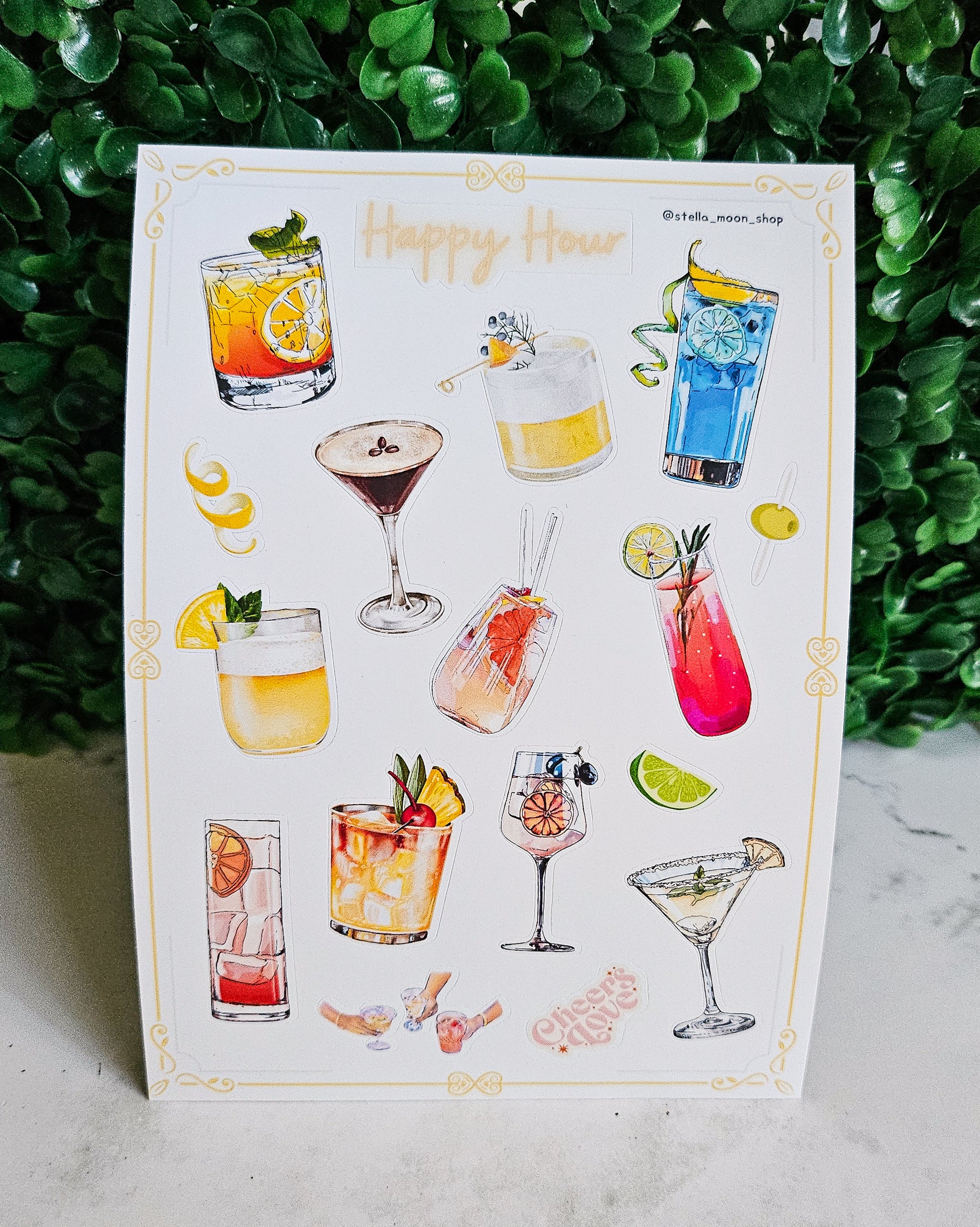 Happy Hour Sticker Sheet - The Stella Moon Shop