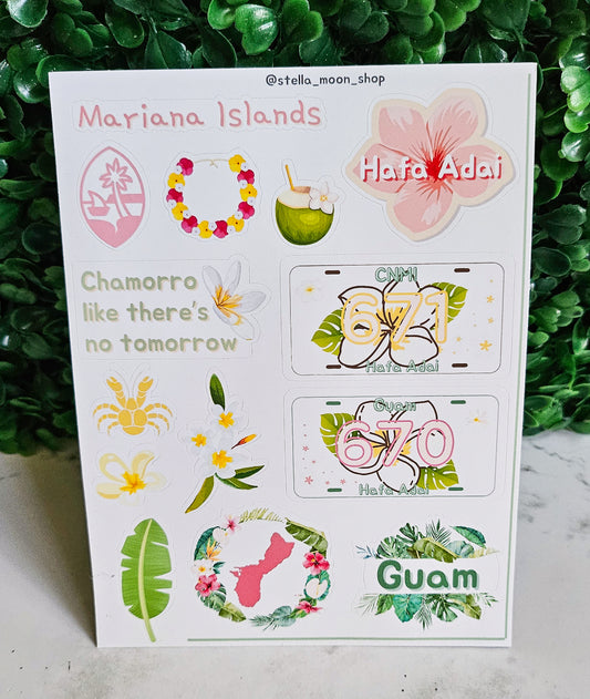 Guam Sticker Sheet - The Stella Moon Shop