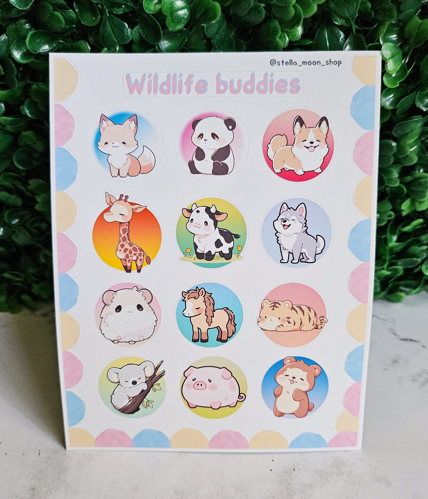 Wildlife Buddies Sticker Sheet - The Stella Moon Shop