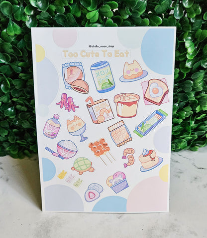 Too Cute To Eat Sticker Sheet - The Stella Moon Shop