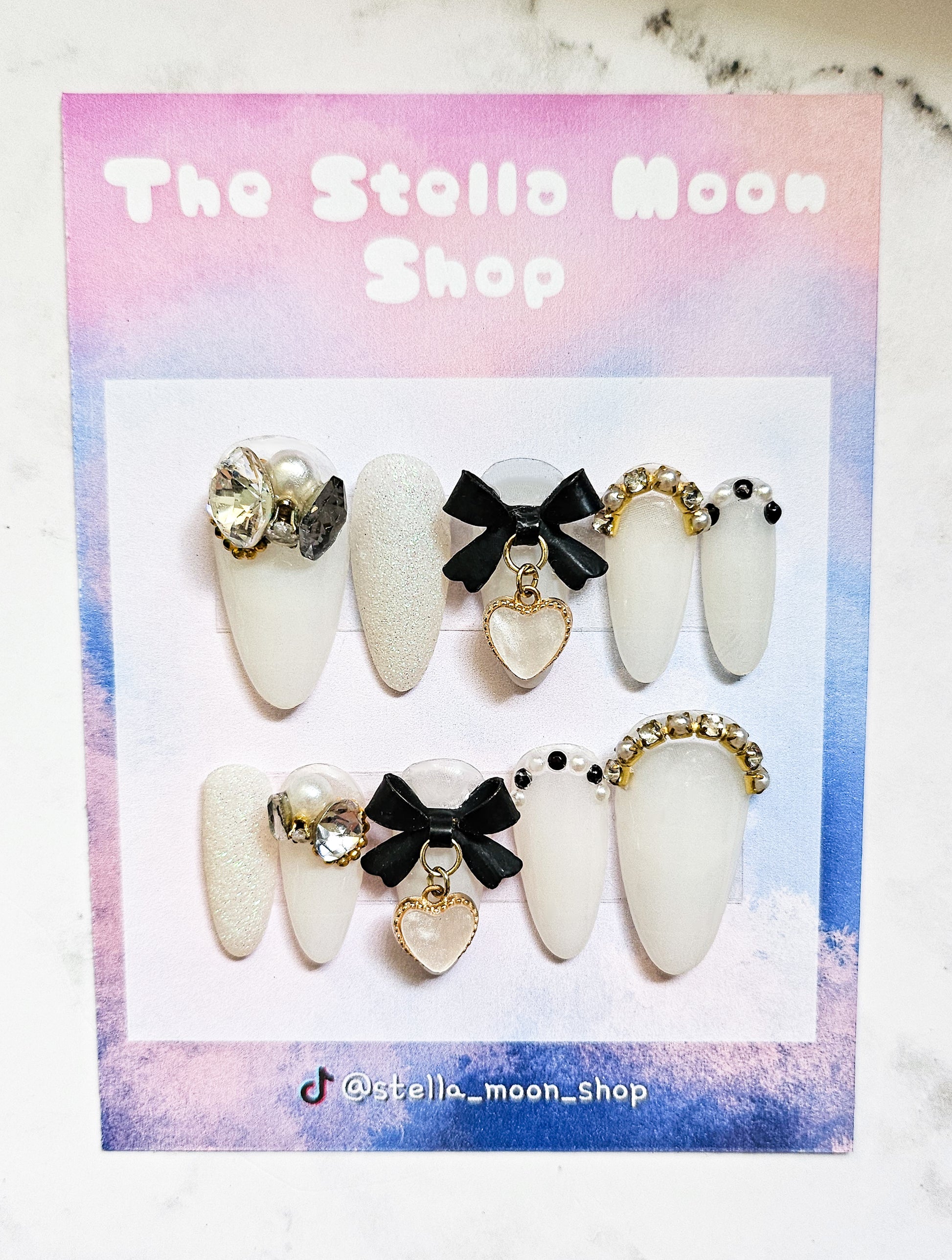 Noir Elegance Press-On Nails - The Stella Moon Shop