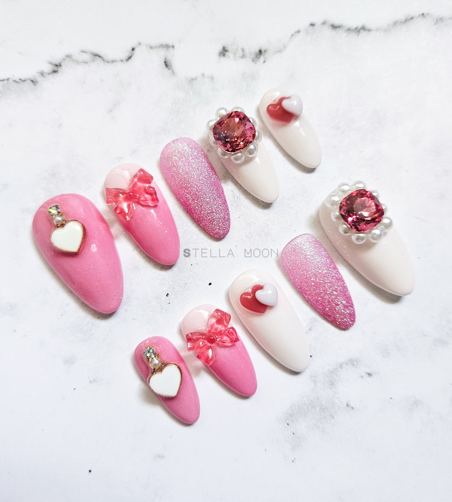 Pink Romance Press-On Nails - The Stella Moon Shop