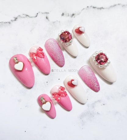 Pink Romance Press-On Nails - The Stella Moon Shop