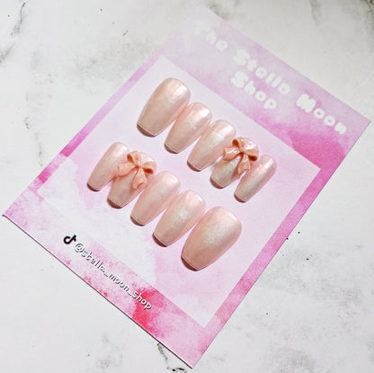 Blushing Pearl Press-On Nails - The Stella Moon Shop