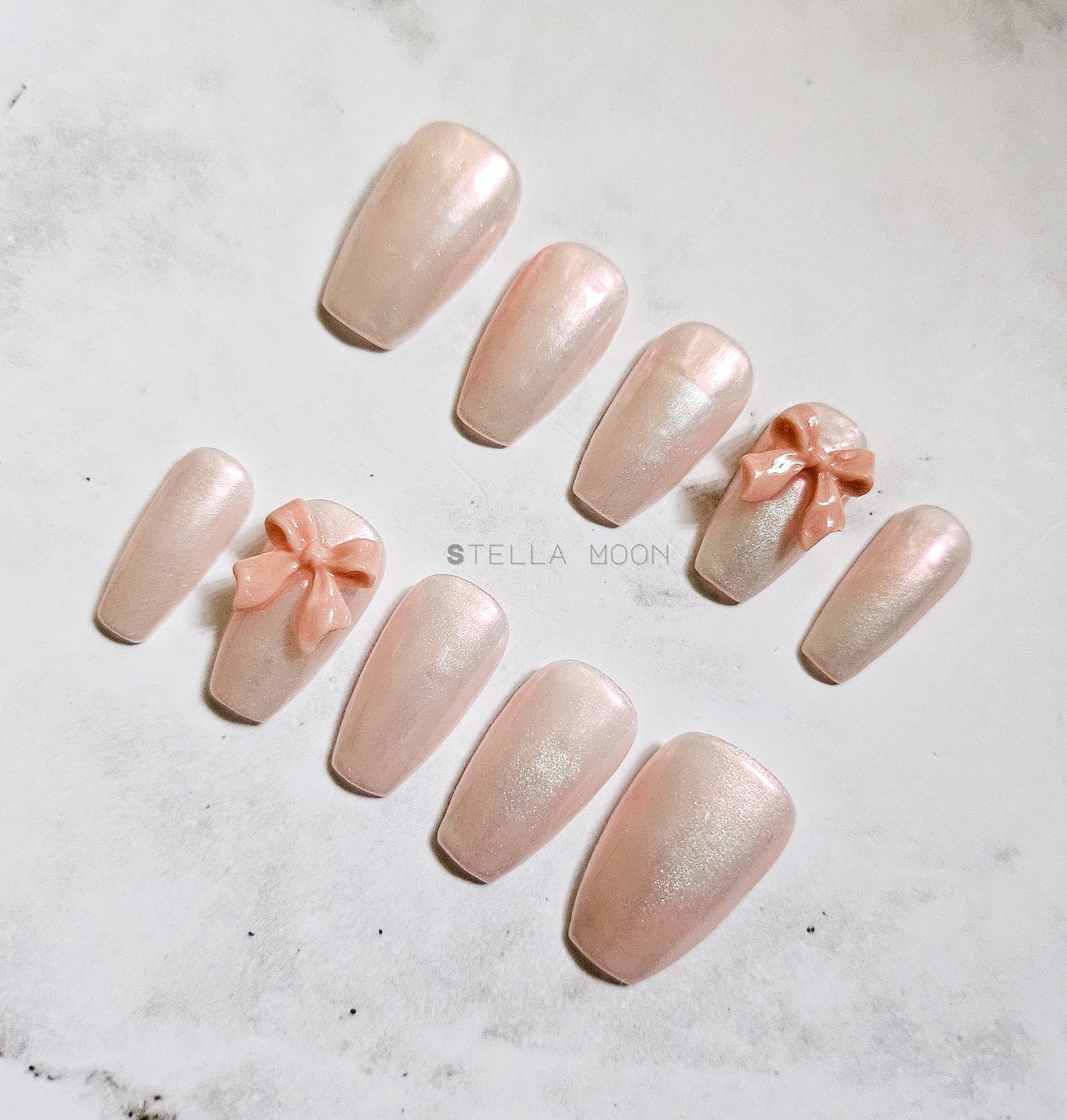 Blushing Pearl Press-On Nails - The Stella Moon Shop