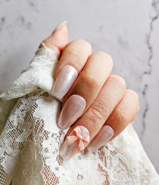 Blushing Pearl Press-On Nails - The Stella Moon Shop